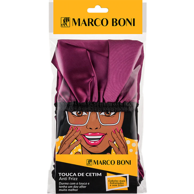 Touca Capilar de Cetim - Cor Preta